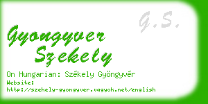 gyongyver szekely business card