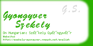 gyongyver szekely business card